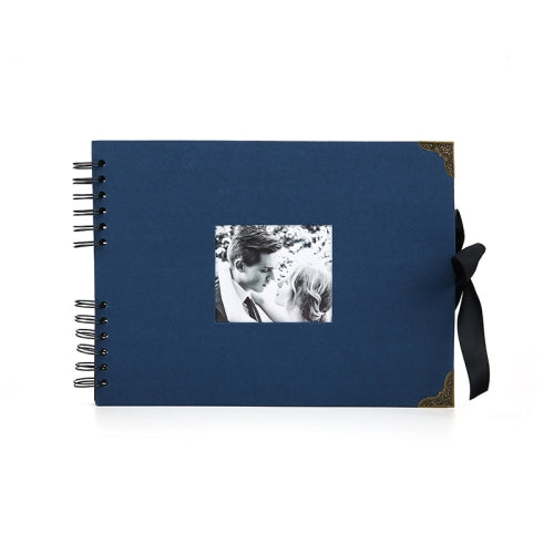 2 PCS DIY Hand-Adhesive Horizontal Photo Album Specification: Dark Blue