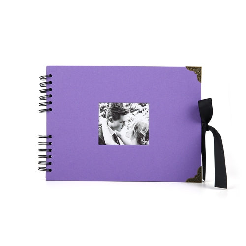 2 PCS DIY Hand-Adhesive Horizontal Photo Album Specification: Purple