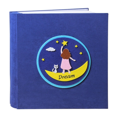 Large-Capacity Self-Adhesive Film-Covered Family Photo Album DIY Baby Growth Memorial Album, Specification: 60 Sheets 120 Sides White Card(Dream Girl)