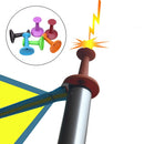 4 PCS Outdoor Canopy Pole Rubber Sleeve Camping Tent Canopy Accessories Protective Plastic Cap, Random Color Delivery