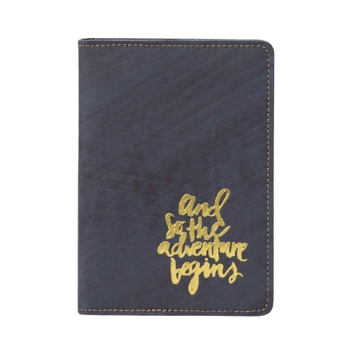 K018 Vintage Leather Passport Holder(Wipe Blue)