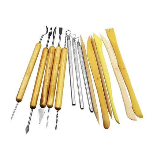 14 PCS / Set Sculpture Tool DIY Soft Clay Mud Plastic Clay Pottery Carving Molded Knife