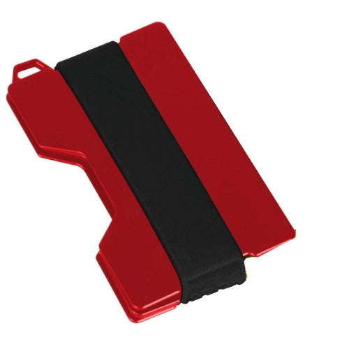 Aluminum Alloy RFID Card Holder Anti-Theft EDC Wallet Coin Storage Box Key Card Holder, Colour: Red Main Body