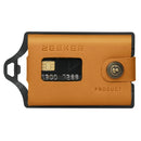 ZEEKER JK04 Metal Card Holder Leather EDC Wallet Stainless Steel Multifunction Card Holder, Colour: Yellow