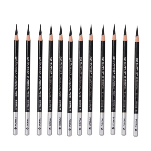 1 Box Marco Pencil Sketch Brush Art Painting Tool, Style: 7010 Black Soft Carbon