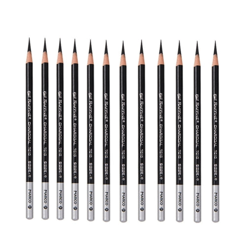 1 Box Marco Pencil Sketch Brush Art Painting Tool, Style: 7010 Black Medium Carbon