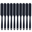 10 PCS Long Silicone Spatula Butter Cake Cream Scraper Baking Tool(Black)