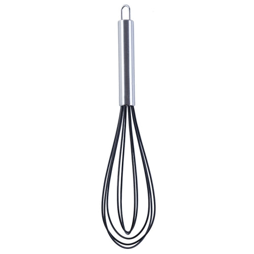 10 PCS Silicone Egg Beater Home Egg Mixer Kitchen Gadgets Cream Baking Tools, Colour: 12 inch Black