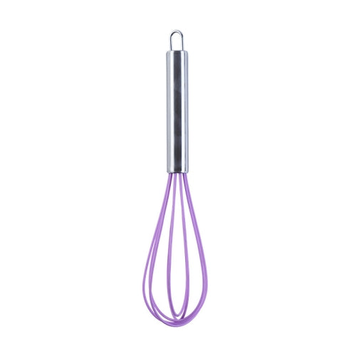 10 PCS Silicone Egg Beater Home Egg Mixer Kitchen Gadgets Cream Baking Tools, Colour: 10 inch Purple