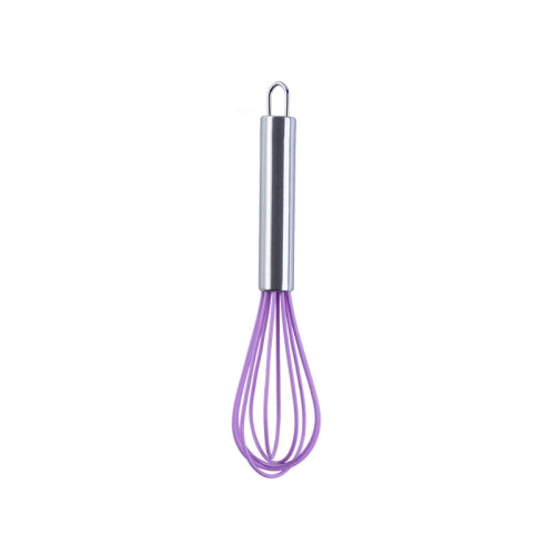 10 PCS Silicone Egg Beater Home Egg Mixer Kitchen Gadgets Cream Baking Tools, Colour: 8 inch Purple