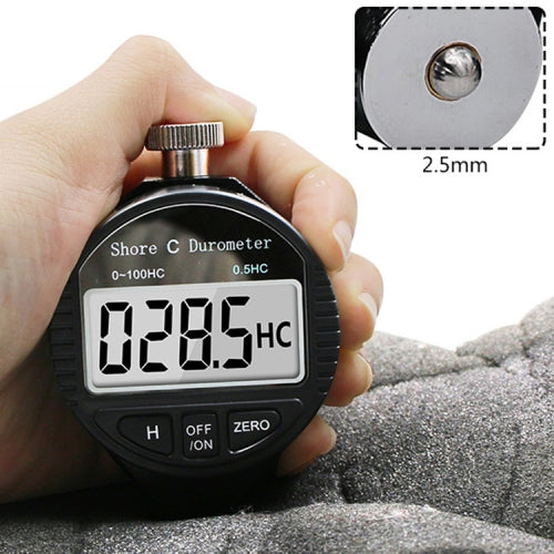 Electronic Digital Display Hard Meter Plastic Rubber Silicone Tire Hardness Meter, Model: 0-100HC C