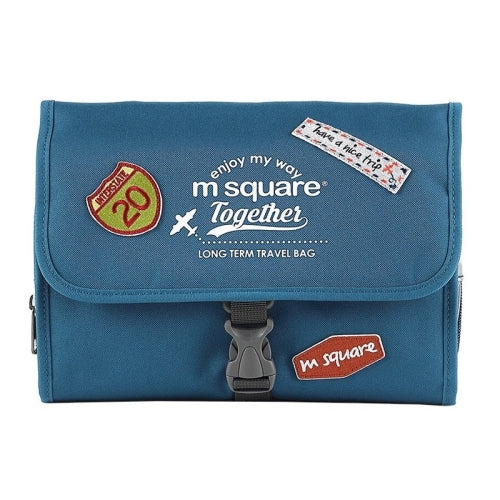 Msquare Travel Suit Toiletry Bag Cosmetic Storage Bag, Colour: Three-fold Blue