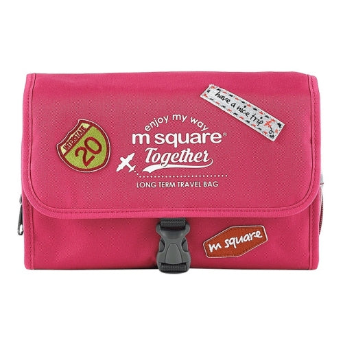 Msquare Travel Suit Toiletry Bag Cosmetic Storage Bag, Colour: Three-fold Red