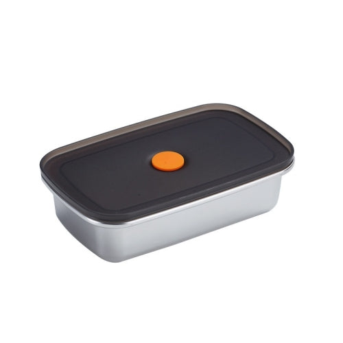 Refrigerator Fruit Fresh-Keeping Box 304 Stainless Steel Sealed Lunch Box, Capacity: 600ml