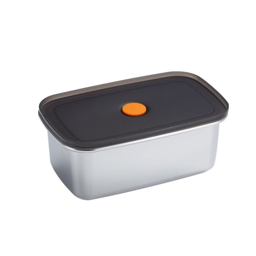 Refrigerator Fruit Fresh-Keeping Box 304 Stainless Steel Sealed Lunch Box, Capacity: 1000ml