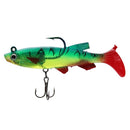 10 PCS Fish-Bait Road Sub-Bait Lead Fish With Single Hook And Three Anchor Hook Bait, Specification: 8cm 14g(Transparent Green)