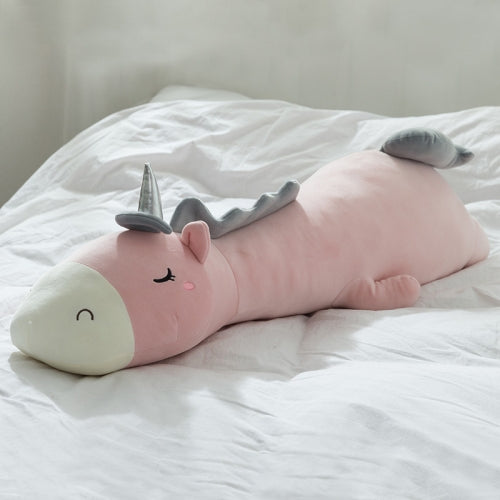 Unicorn Doll Long Pillow Plush Toys Bedside Cushion, Size: 70cm(Pink)