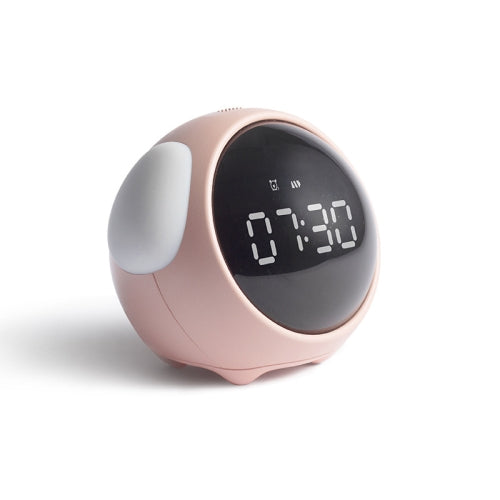 Cartoon Cmart Alarm Clock For Children Bedroom Bedside LED Lamp Charging Electronic Digital Clock, Colour: Pink (Foundation)