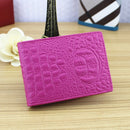 Crocodile Pattern Driver License Cover Universal Driver License Holder Card Slot ID Card Holder(Rose Red)