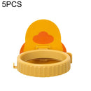 5PCS Toilet Punch-Free Hair Dryer Rack Wall-Mounted Storage Rack(Big Yellow Duck)