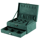 Suede Jewelry Box Storage Retro Packaging Box,Style: Double Drawers