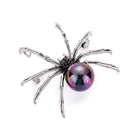 3 PCS Diamond Spider Brooches Insect Animal Pin(Colorful Pearl)