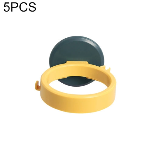 5 PCS Bathroom Hair Dryer Wall Hanging Punch-Free Rack, Color: Blue Yellow