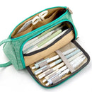 Angoo Large Capacity Pencil Case Cute Canvas Stationery Bag, Color: Mint Green