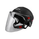 BYB X-206 Electric Motorcycle Men And Women Riding Motorcycle Safety Helmet, Specification: Transparent Long Lens(Matt Black)