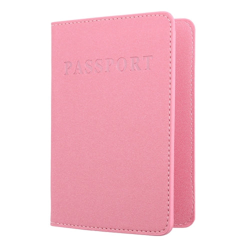 2 PCS MS101 Frosted PU Multi-Card Passport Holder Travel Abroad Passport Card Holder, Color: Pink