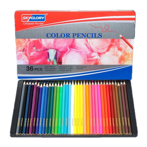SKYGLORY Drawing Sketch Coloring HB6 Corner Colored Pencil, Lead color: 36 Colors