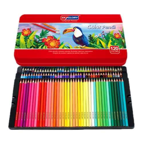 SKYGLORY Drawing Sketch Coloring HB6 Corner Colored Pencil, Lead color: 120 Colors