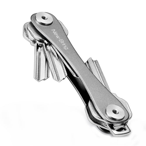 New Bring Mini Keychain Emergency Tool Multifunctional Portable Car Accessories Metal Key Storage Device(Gray Lengthening)