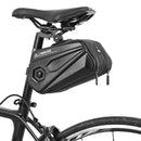 WEST BIKING Large Capacity 2.6L Bicycle Tail Bag Hard Shell Saddle Bag Adjustable Bracket Seat Cushion Tail Bag(Black)