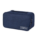 Travel Waterproof Storage Bag Underwear Storage Finishing Bag(Navy)