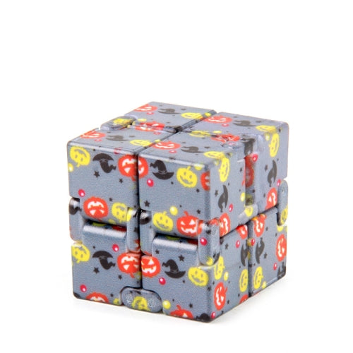 3 PCS Infinite Magic Cube Halloween & Christmas Theme Decompression Pocket Cube Second Order Cube Toy(No.335K-6 Pumpkin Gray )