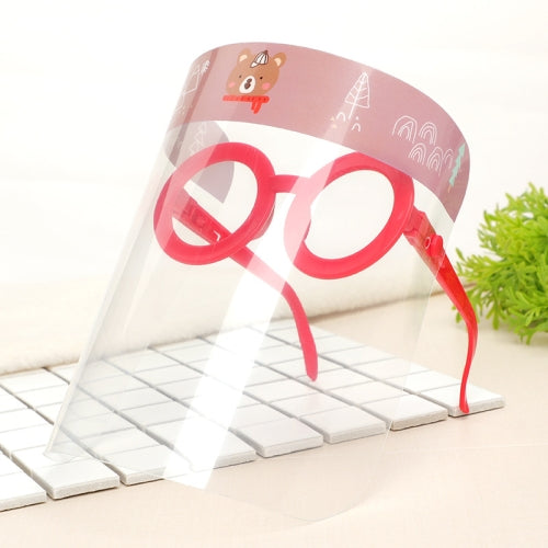 5 PCS Glasses Type Student PET Double-Sided Anti-Fog Splash-Proof Face Shield(Red)