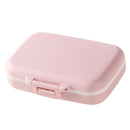 2 PCS Six Grids Portable Mini Pill Box(pink)