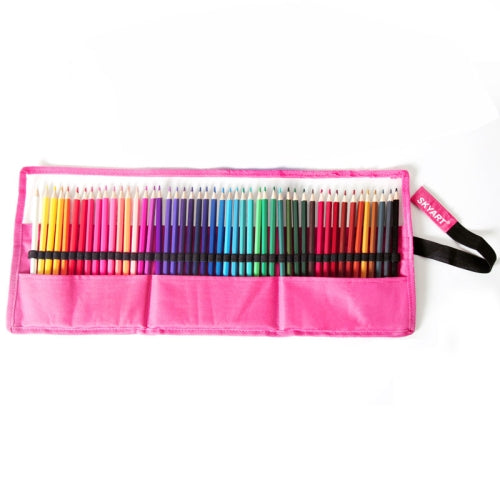 SKYGLORY Fine Art Color Lead Sketch Pen With Canvas Drop-Proof Storage Bag(Red 48 PCS)