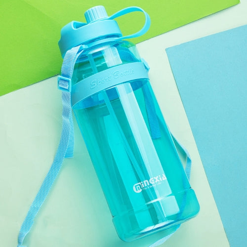 MINGXIA MXCP05 Large Capacity Plastic Water Cup With Straw Outdoor Portable Sports Kettle, Colour: Blue 3000ml