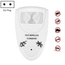 Ultrasonic Electronic Mouse Repeller Household Intelligent Insect Repeller, EU Plug(White)