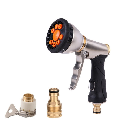 2068 Car Washing Telescopic Magic Hose Garden Watering Alloy Sprinkler, Style: Sprinkler + 2 Connector