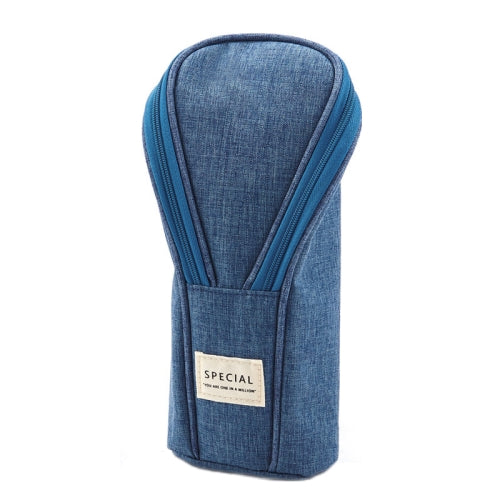 ANGOO Student Cute Three-Dimensional Pencil Case Large Capacity Multifunctional(Denim Blue)