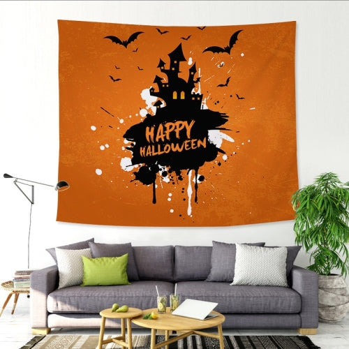 Halloween Funny Fabric Background Wall Tapestry Bar Decoration Tapestry, Size: 150x130cm(Castle)