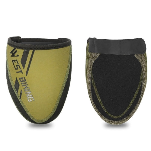 WEST BIKING Bicycle Riding Half Palm Windproof And Warm Lock Shoe Cover, Size: M(Army Green )