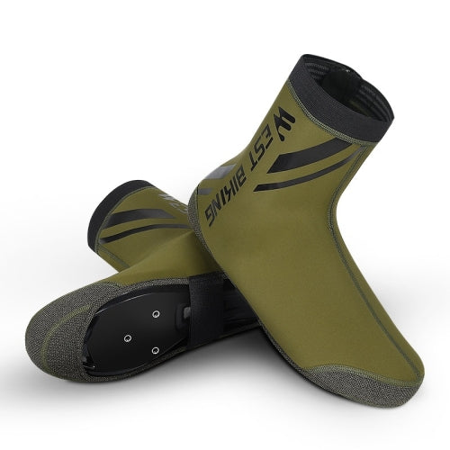 WEST BIKING YP0215049 Cycling Windproof And Warm Shoe Cover, Size: XL(ArmyGreen)