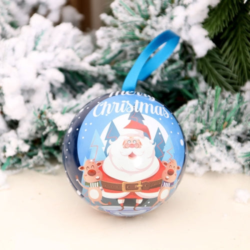 5 PCS Christmas Decorations Christmas Balls Candy Jars Christmas Tree Pendants(Blue Santa Claus Deer)