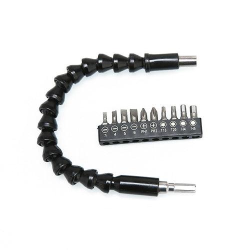 2 Sets Electric Drill Universal Coupling Sleeve Bit Set Multifunctional Flexible Shaft Electric Drill Accessory Set, Style: 11 PCS / Set