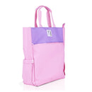Deli 72498 Student Hand-Fused Bags Convenient Tote Bag Large Capacity Multi-Layer Book Bag(Pink)