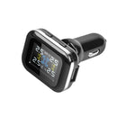 Q3 Mini Cigarette Lighter Car Wireless Tire Pressure Monitoring System TPMS Car Temperature Voltage Tire(Black)
